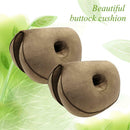 Multifunctional Dual Comfort Cushion Memory Foam Hip Lift Cushions (Coffee)