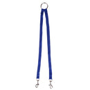 Nylon Double Dual Two Pets Dogs Leash 2 Way Coupler Walk Necklace(Blue)