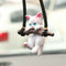 Car Pendant Cute Branch Cat Rearview Mirror Pendant Car Interior DecorationB*SE