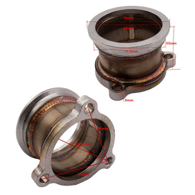 T4 T3 2.5" To 2.5" Inch V-Band Conversion Flange Turbo Exhaust