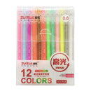 12pcsColorful Ink Gel Pens 0.6mm Marker Creative School Simple Office Writi H6U7