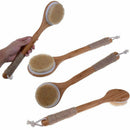 Dry Skin Body Brush Bath Exfoliating Brush Natural Bristles Back Scrubber w