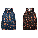 Cute Animal Fox Printing School Backpacks Waterproof Women Bag Laptop Backp