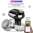 Wireless Bluetooth 4.2 Handsfree FM Transmitter MP3 QC3.0 Charger Dual Play X4J2