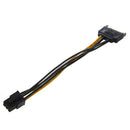 PC SATA 15 Pins Male to ATX 6 Pin Female Power Cable Converter 7.9" Q2A1
