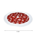 Christmas Tree Skirt Tree Carpet Floor Party Decoration Door Mat (Red)