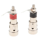 2pcs Terminal Loudspeaker Pole Clamp Connection Terminal Red & Black, Easy to