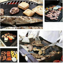 10pcs Reusable Non Stick Grill BBQ Mats Sheet Heat Resistant Barbecue Grill