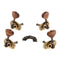 4pcs/set Acoustic Folk Guitar Tuning Peg Tuner Machine Head with Wood Button