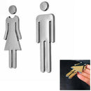 Men&Woman WC Door Signs Decals Toilet Signs Restroom Washroom Signage Plaque %x