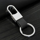 Fashion Men Leather Alloy Metal Keyfob Car Keyring Keychain Key Chain Ring Gift