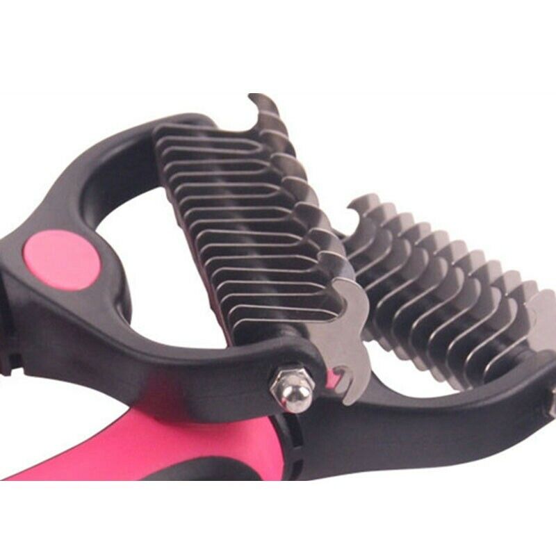 Hair Removal Comb For Dogs Cat Detangler Fur Trimming Brush Grooming Tool F
