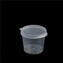 100Pcs Clear Plastic Disposable Sauce Cups Food Containers Storage Pot with OZ