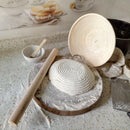 Banneton Proofing Basket Sourdough Bread Proofing Bowl w/ Linen Liner Cloth
