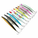 10Pcs / set 18cm 26g Large scale lure minnow Sea fishing tackle Artificial  S9A7