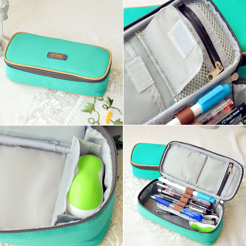 2015 New fashion large capacity baby multi-function bags Pencil case(green) A