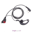 2Pin G-Shape Headset Earpiece Mic for Two Way Radio Security Walkie Talkie