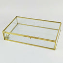 Clear Lid Velvet Jewelry Tray Transparent Jewelry Display Showcase Lockable Felt