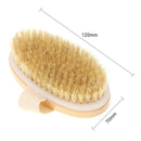 Soft Natural Bristle SPA Brush Wooden Bath Shower Brush Skin Body Massager