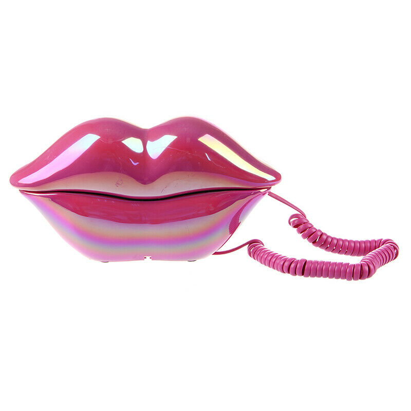 Vivid Marilyn Monroe Amaranth Glossy Sexy Lips Kiss Corded Telephone Phone M6J7