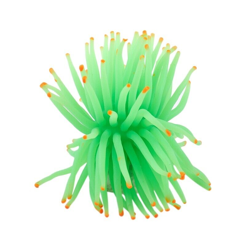 Aquarium Decorative Green Silicone Sea Anemone Fish Tank Ornament