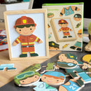Baby Boy Changing Clothes Puzzle Set Children Kids Educational Wooden Toys
