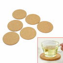 6Pcs Heat Insulation Round Cork Coaster Coffee Tea Cup Mat Pad for Household Use
