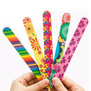 HOT Set of 5 Colorful Floral Prints Nail Files Double Sideds Durable Nail Art