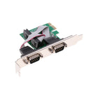 PCIe 2 Port Serial Expansion Card PCI-E to Converter Adapter for Desktop PC