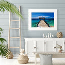 5D DIY Full Round Drill Diamond Painting Seaside Plank Road Cross Stitch