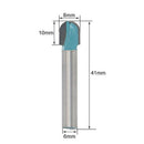 5Pcs 6mm Shank Round Nose Cove Core Box Router Bit Cutter for Woodworking