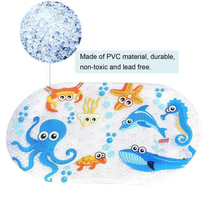 Non-slip Baby Bath Mat Toddler Anti-Bacterial Bathtub Mat, Shower Mat 27 incE9A3