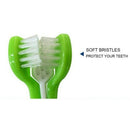 Dog Toothbrush Puppy Teeth Brush Three Head Tartar Oral Care Tool I3K1