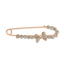 2Pcs Bling Cute Crystal Crown Knot Pin Brooch Pin Safty Pin for Women Bridal