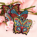 4pcs DIY Butterfly Full Drill Special Shaped Diamond Painting Keychain Gift