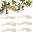 10Pcs DIY Merry Christmas Letter Cut Wood Slice Xmas Tree Party Ornaments. Q0F7