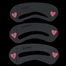 3Pcs Reusable Eyebrow Grooming Stencil Eye Brow Drawing Tips Makeup T JR BX