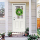 1X(Artificial Green Leaves Wreath Eucalyptus Milano Grass Wreath- 17 inch F