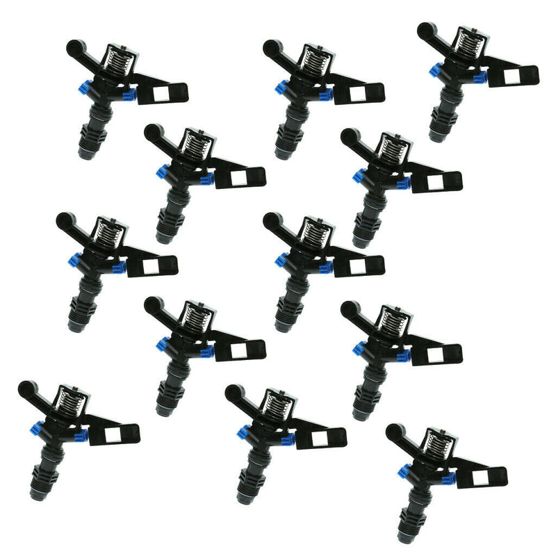 12Pcs 1/2 inch Heavy Duty Plastic Impact Head Sprinkler 25-360 Degree - DN15