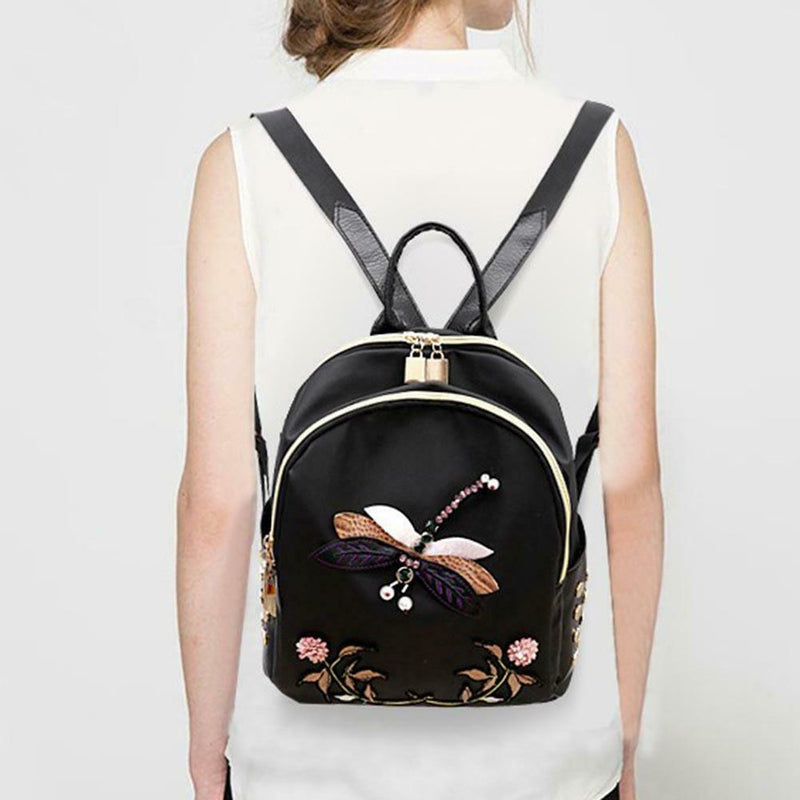Fall Oxford Cloth Backpack Girls Backpack Animal Print Soft Shoulder Bag A