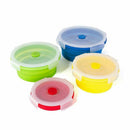 Thin Bins Collapsible Containers-Set of 4 Silicone Food Storage Containers  E1Z8
