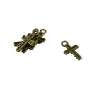 200pcs Bronze Cross Charm Necklace Making DIY Pendant Charms Jewelry Finding