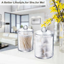 Dispenser Apothecary Jars Bathroom Holder Storage Canister Clear Plastic Ac
