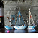 3x Fishing Net Sailing Nautical Wood Ornaments Mediterranean-style Home Deco