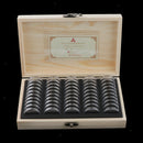 50 Capsules Coins Storage Box for 25mm,27mm,30mm Coins Collector Wooden Boxes