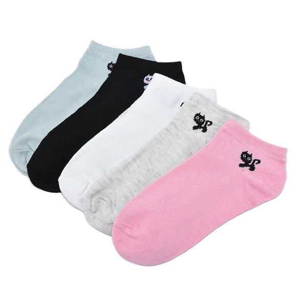 Women kitten with Comfo rtable Cotton Sock Slippers Short Ankle Socks OZ