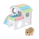 Colorful Hamster Hideout House, Gerbil Villa Living Hut Cabin Play Toys for