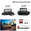 1Pc 6LED Amber License Number Plate Light Tail Rear Lamp for Truck Lorry Trai-3C