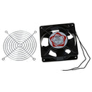 AC 220-240V 0.14A 120mmx120mm Metal Computer CPU Fan Black