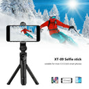 XT-09 Bluetooth Selfie Stick Monopod Mini Tripod + Remote for 3.5-6 inch Phone